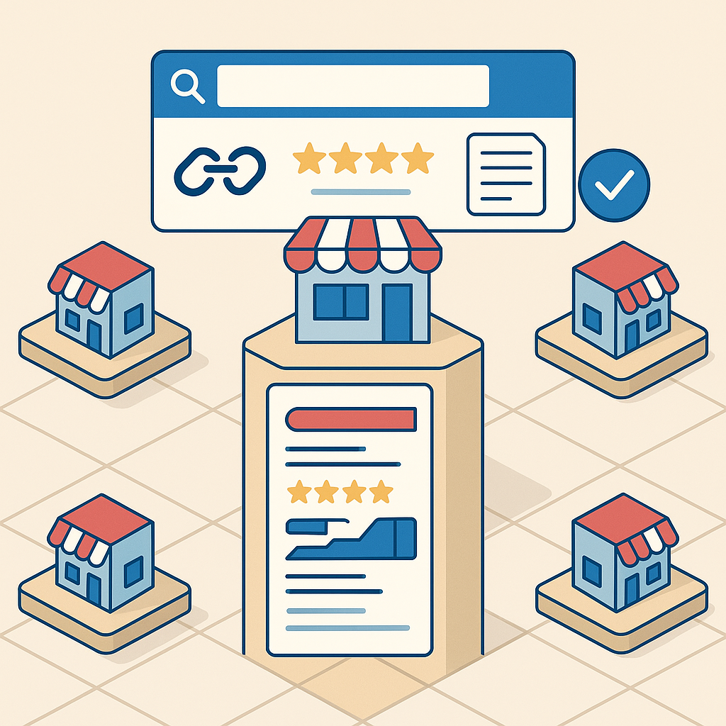 Comparativa entre negocios locales donde uno gana por su estrategia SEO